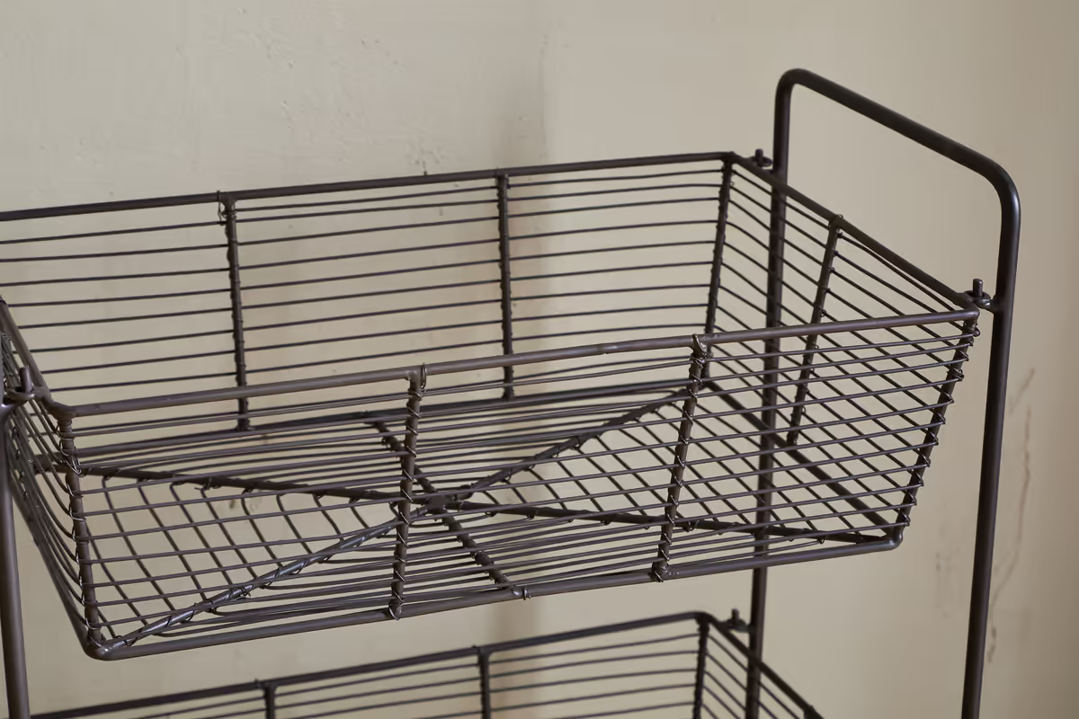 Nkuku - Inkollu Three Tier Storage Stand - Antiqued Brass
