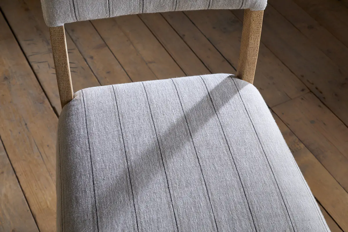 Nkuku - Nidhi Linen Upholstered Counter Chair - Natural