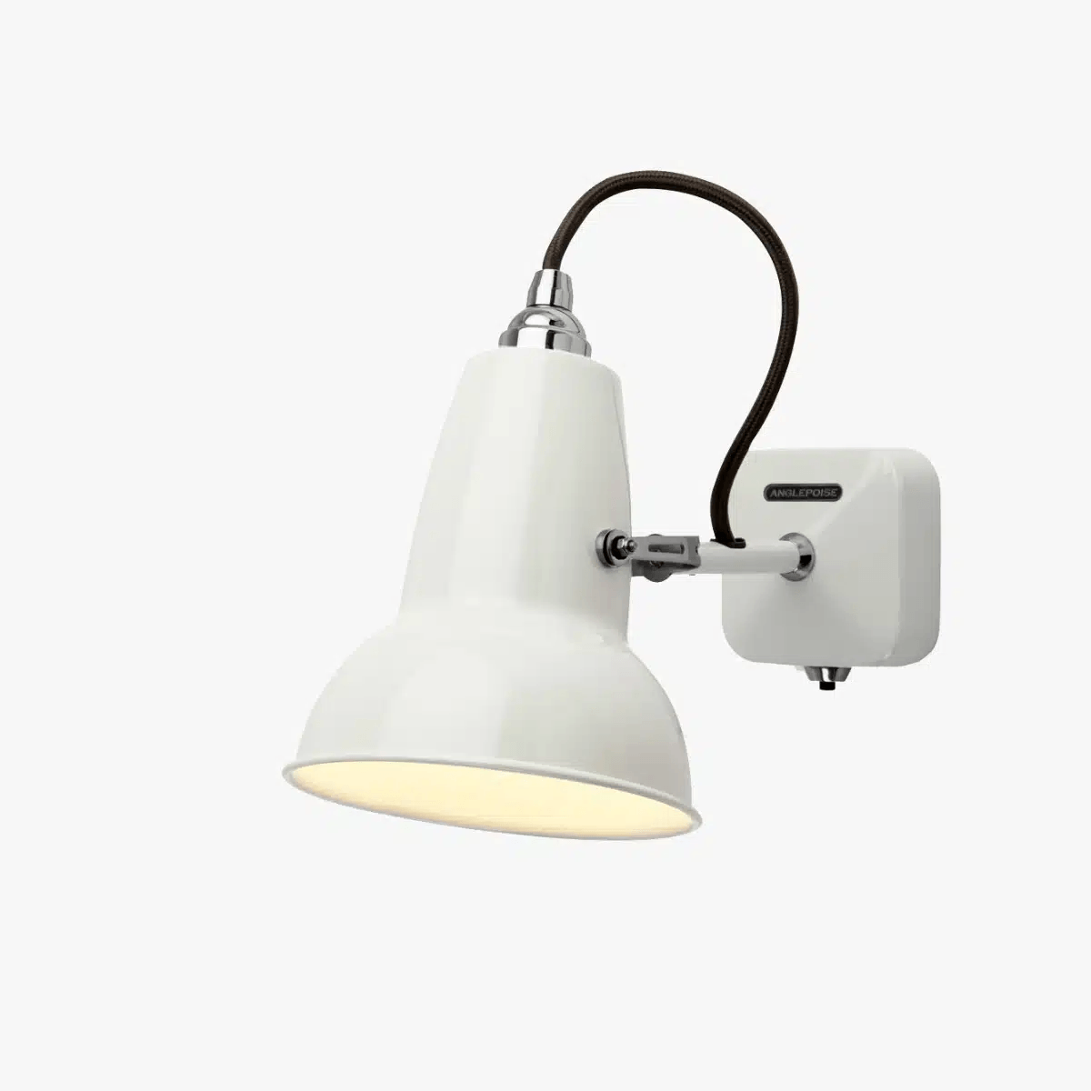 Anglepoise Light - Original 1227 Mini Wall Light Linen White - Linen White Finish - Steel Shade