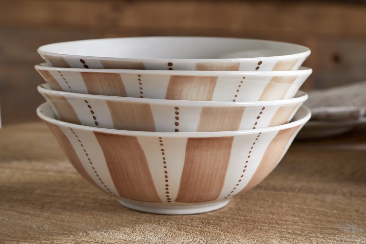 Nkuku - Patthar Cereal Bowl - Cream & Clay