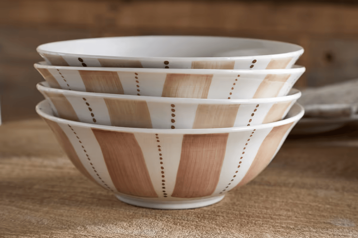 Nkuku - Patthar Cereal Bowl - Cream & Clay