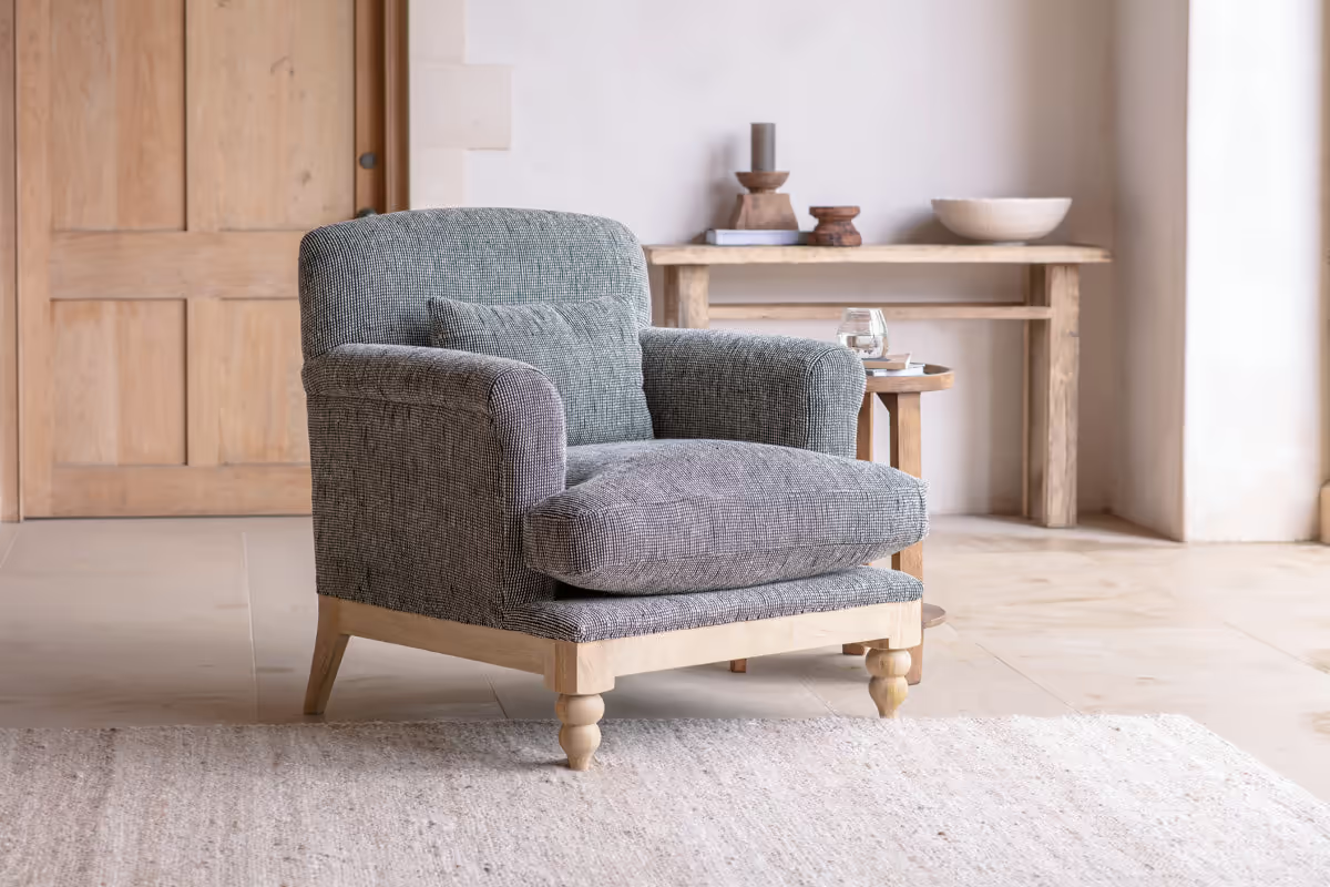 Nkuku - Maganda Cotton Armchair - Charcoal