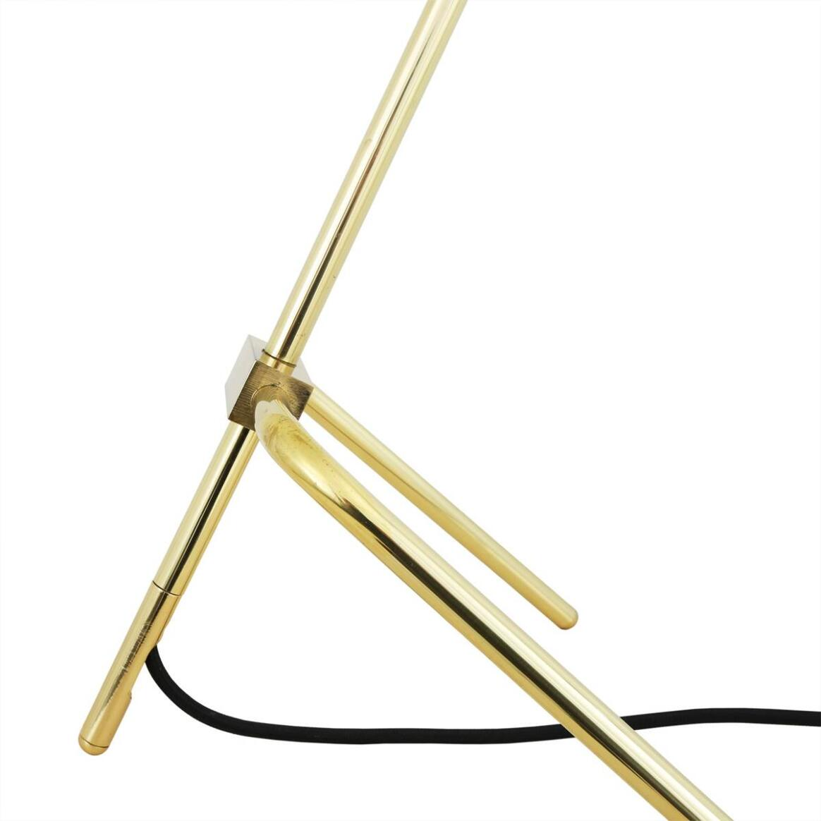 Mullan Astana Industrial Adjustable Brass Table Lamp - Polished Brass Finish