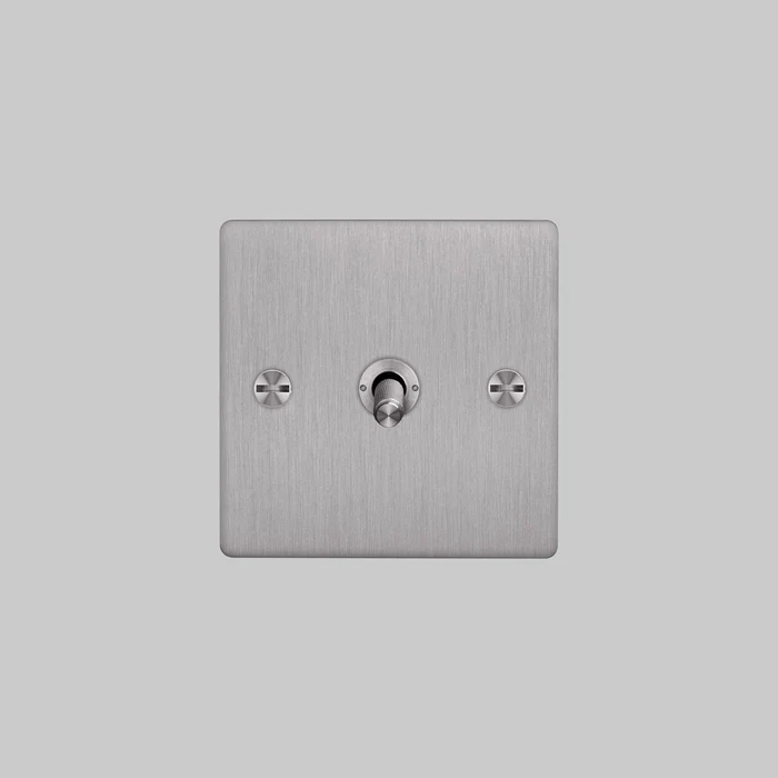 Buster & Punch - 1G Toggle 2-Way Cross Switch - Steel Finish