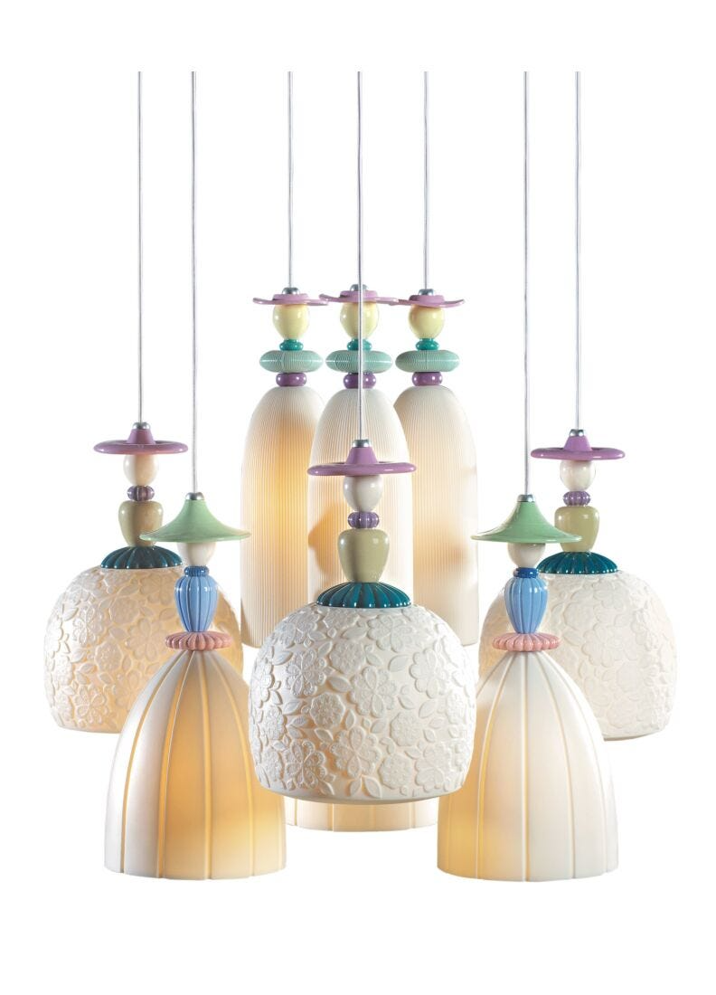 Lladró - Madermoiselle Chandelier - 9 Lights