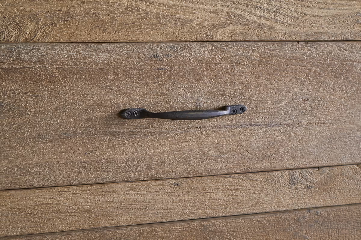 Nkuku - Iya Reclaimed Wood Tall Boy Chest of Drawers - Natural