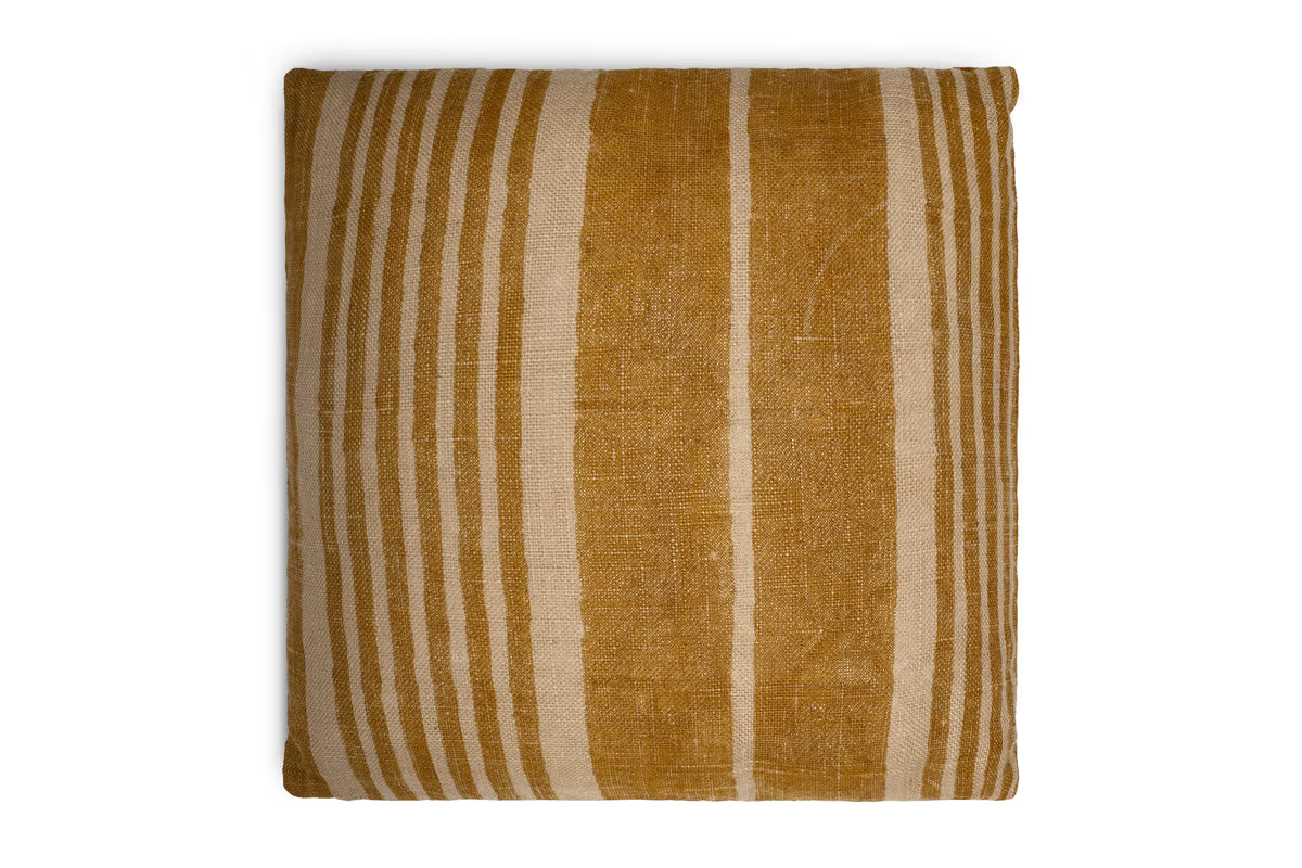 Nkuku - Eesha Jute Cushion Cover - Ochre - 50 x 50cm