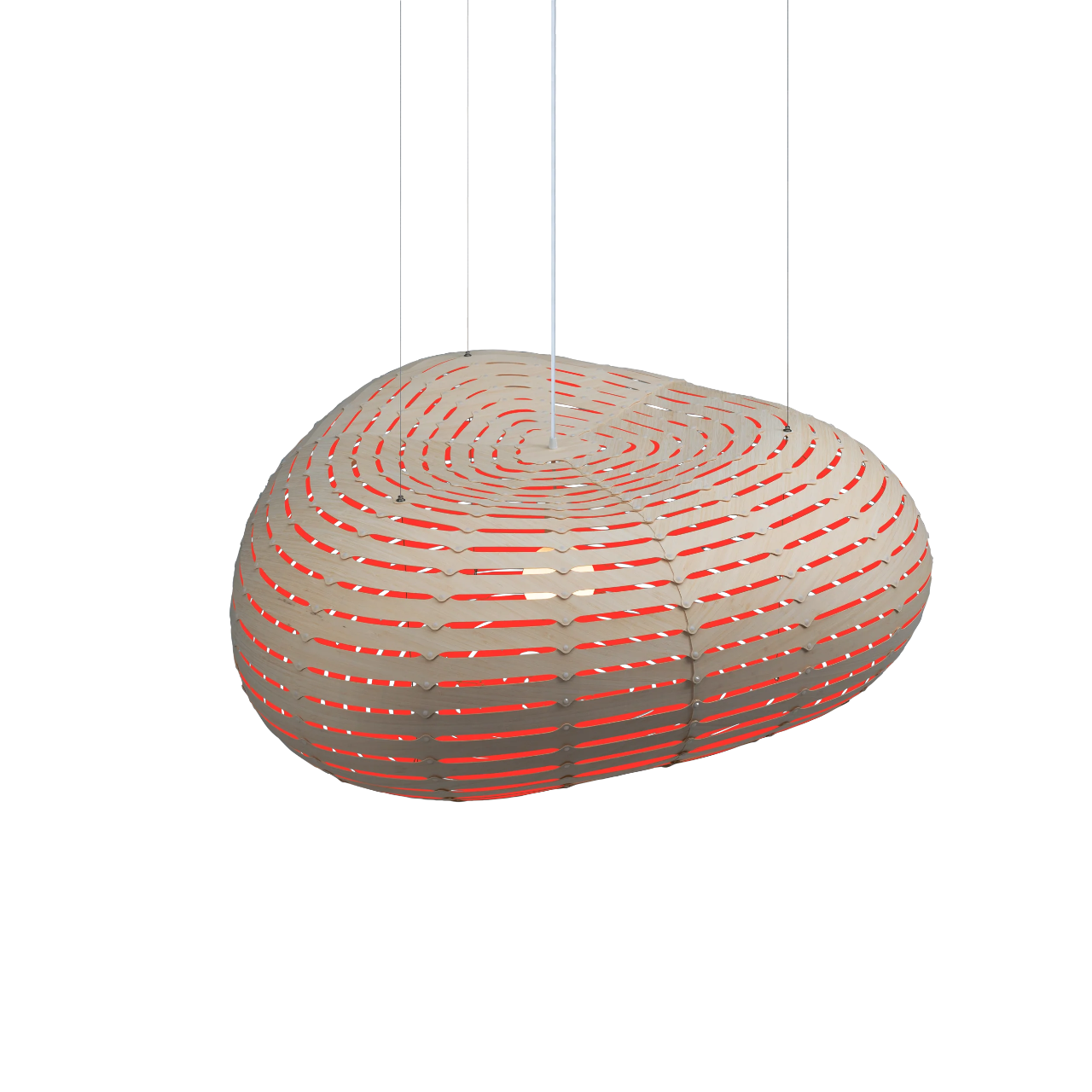 David Trubridge Cloud Pendant Light - Small - Red