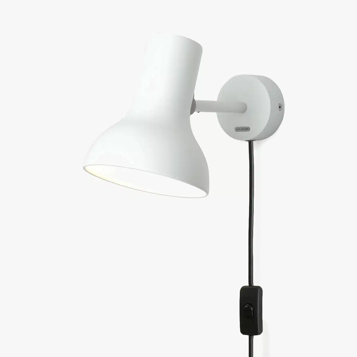 Anglepoise Light - Type 75 Mini Wall Light with Cable Alpine White - Alpine White Finish - Aluminium Shade