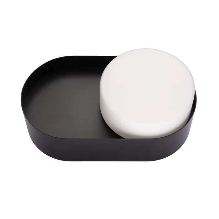 Northern Light - Windermere Opal Table Lamp - Matt Black Finish - Matt Opal Glass Drum 180mm Shade