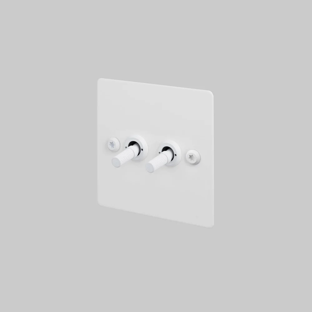 Buster & Punch - 2G Toggle 2-Way Linear - White Finish