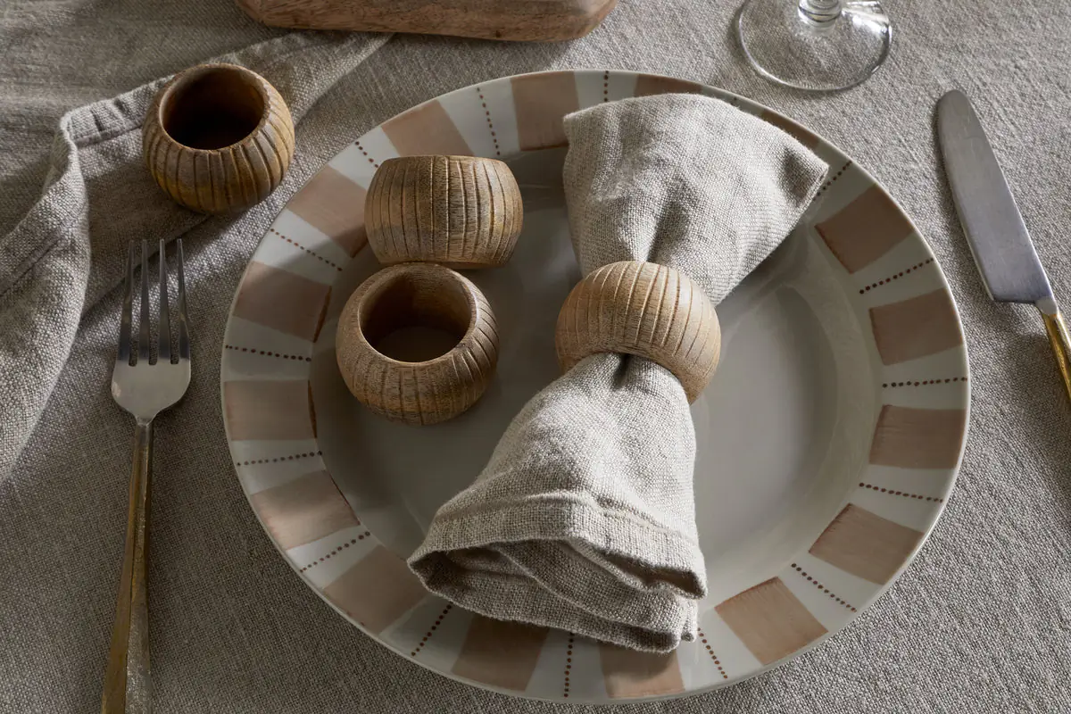 Nkuku - Vivan Napkin Rings - Natural - Set of 4
