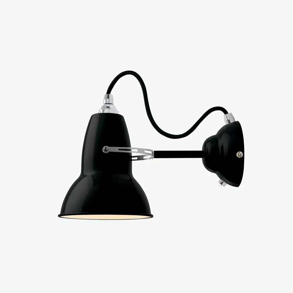 Anglepoise Light - Original 1227 Wall Light Jet Black - Jet Black Finish - Steel Shade