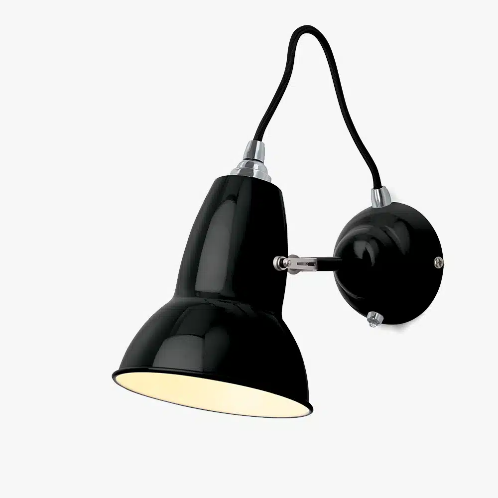 Anglepoise Light - Original 1227 Wall Light Jet Black - Jet Black Finish - Steel Shade