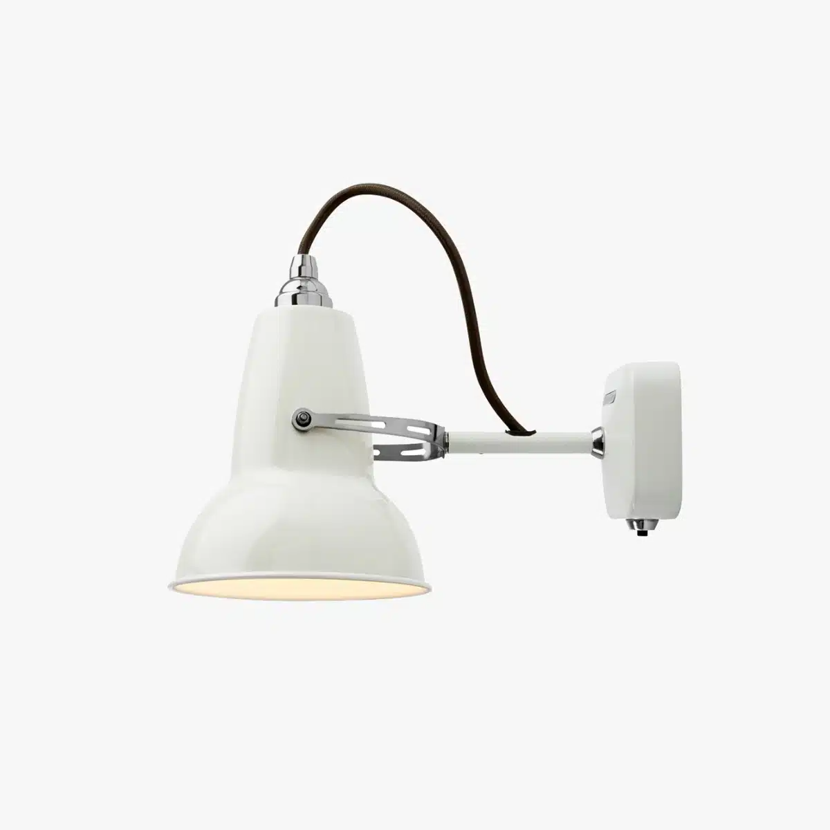 Anglepoise Light - Original 1227 Mini Wall Light Linen White - Linen White Finish - Steel Shade