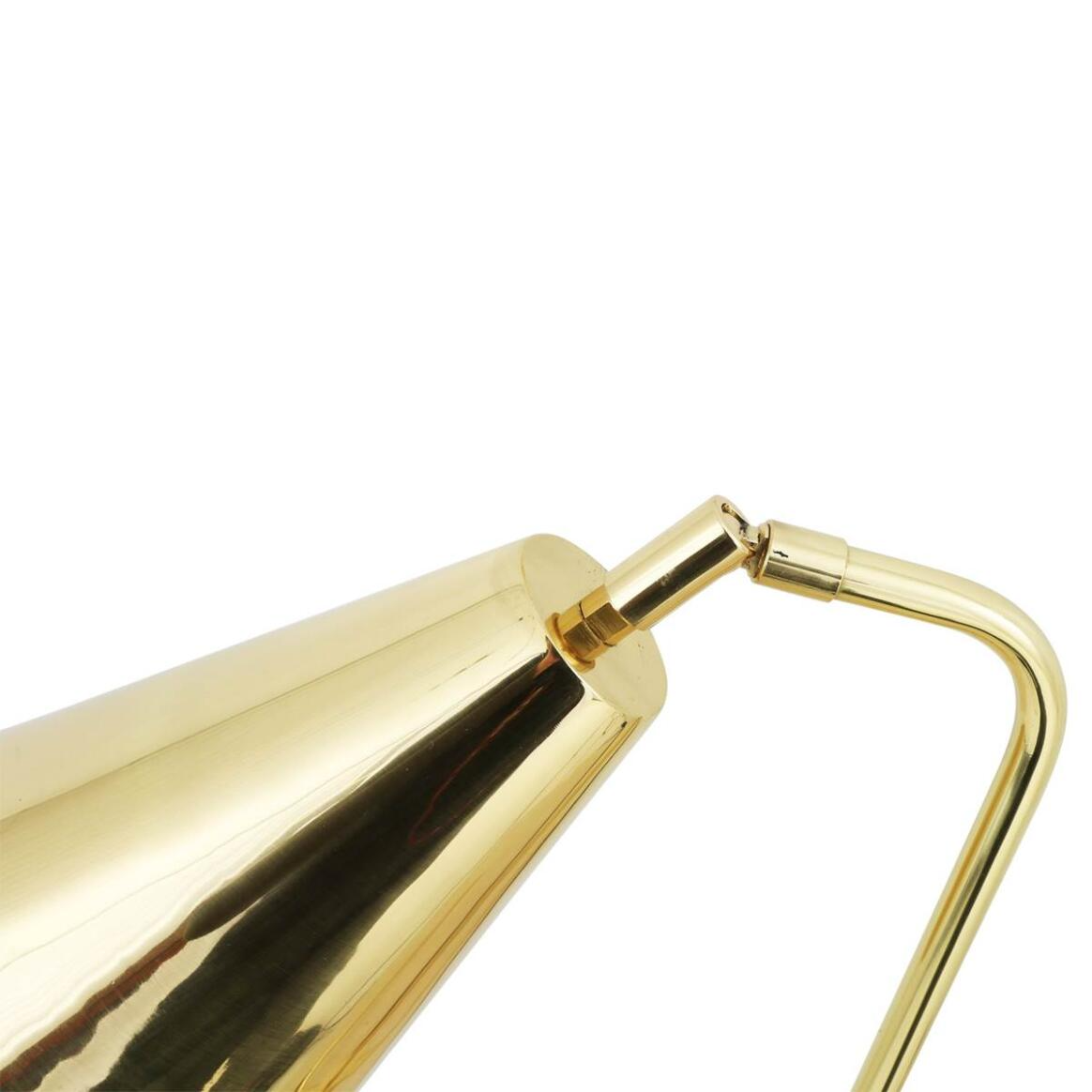 Mullan Astana Industrial Adjustable Brass Table Lamp - Polished Brass Finish