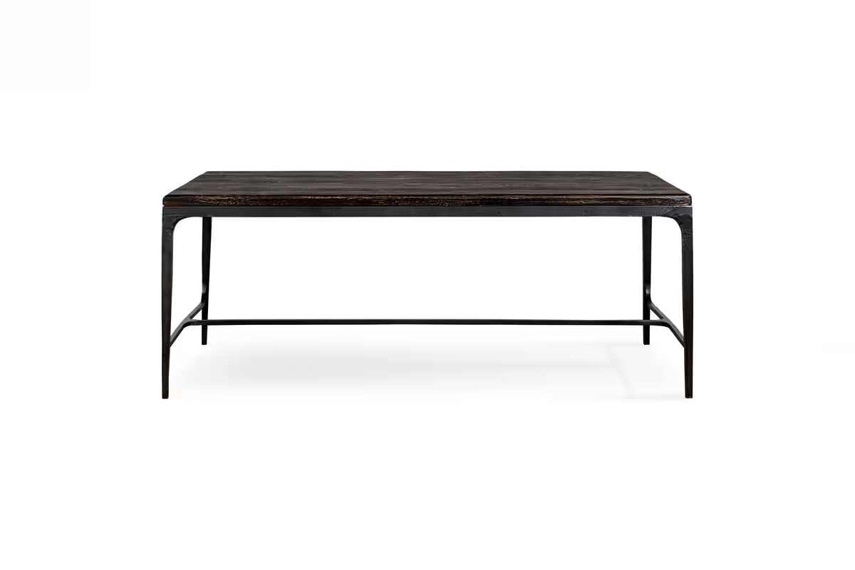 Nkuku - Sita Reclaimed Wood & Iron Coffee Table - Chocolate Brown