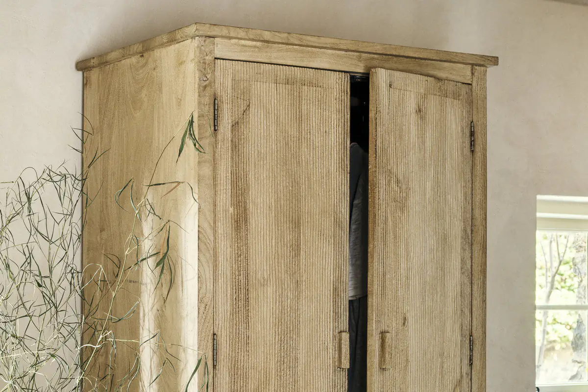 Nkuku - Vivan Grooved Wardrobe - Natural