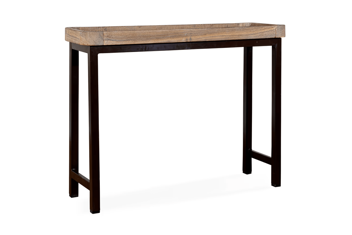 Nkuku - Nisha Reclaimed Wood & Iron Console Table - Natural