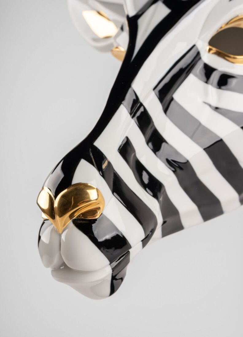 Lladró - Antelope Mask - Black and Gold