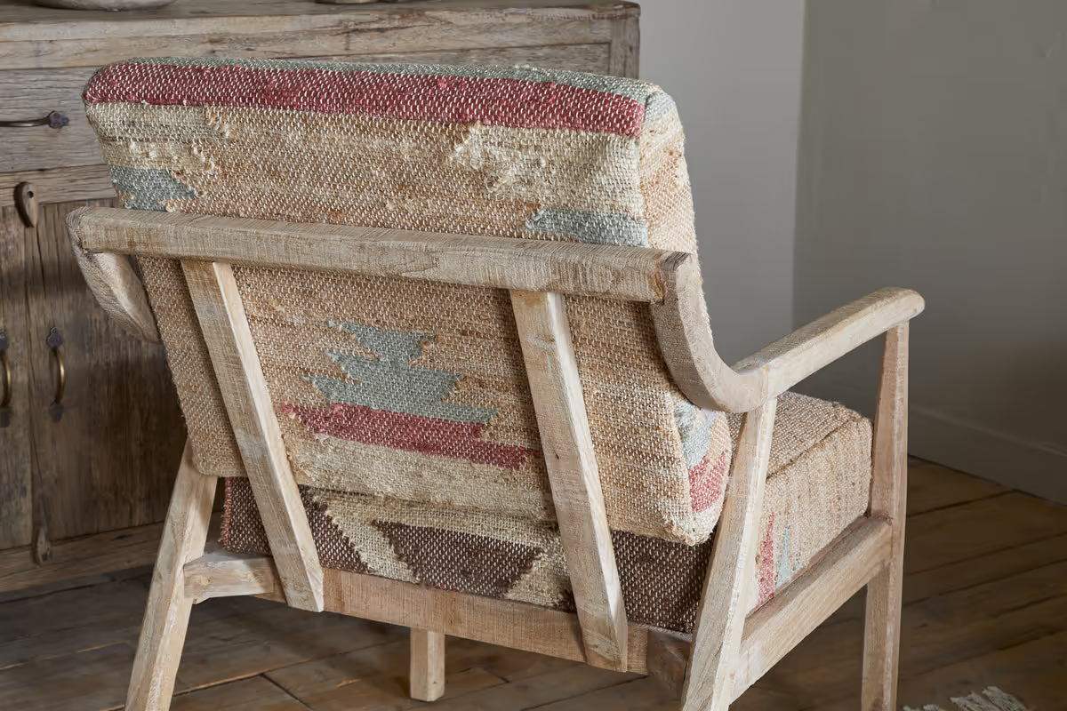 Nkuku - Kavya Kilim Occasional Armchair - Natural