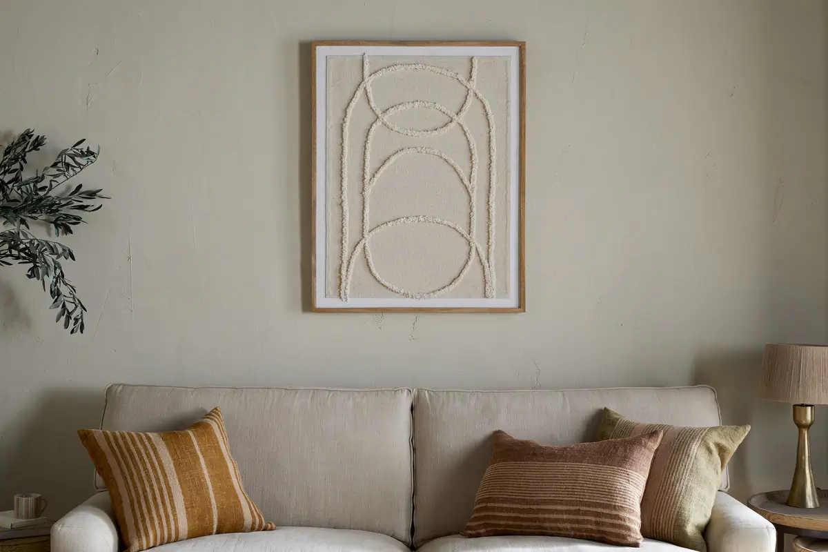 Nkuku - Mauri Frayed Wall Art - Neutral