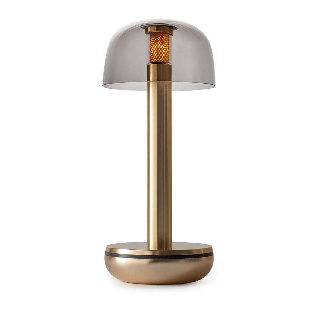 Humble Lights - Two Table Light Gold Glass Smoked