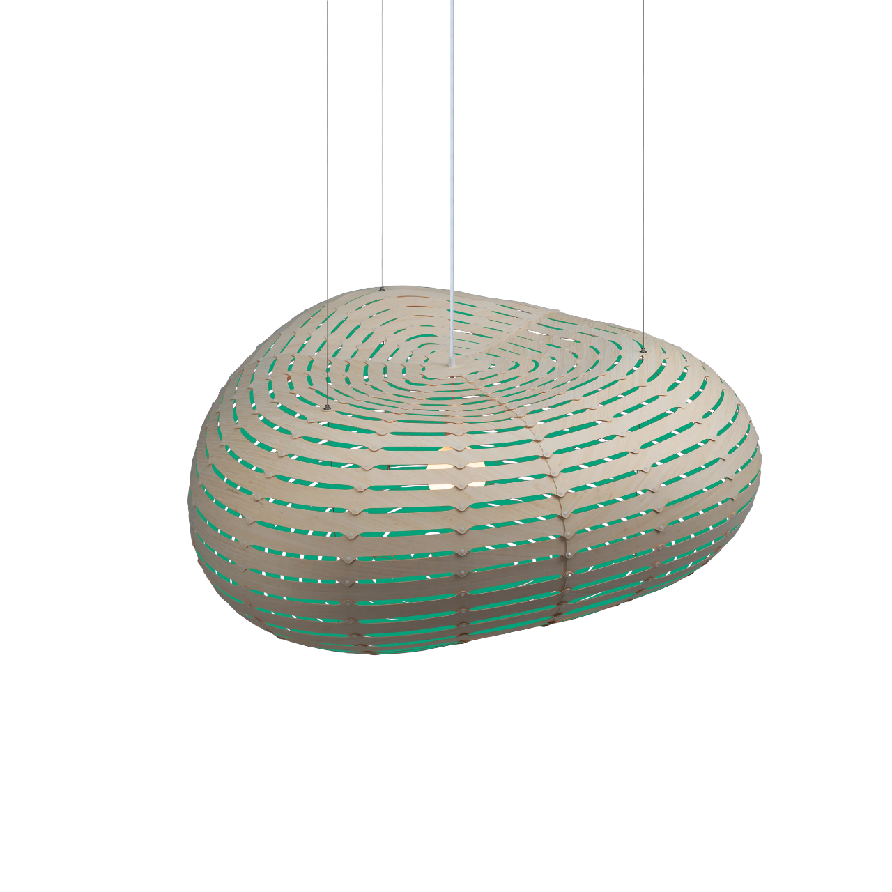 David Trubridge Cloud Pendant Light - Small - Aqua
