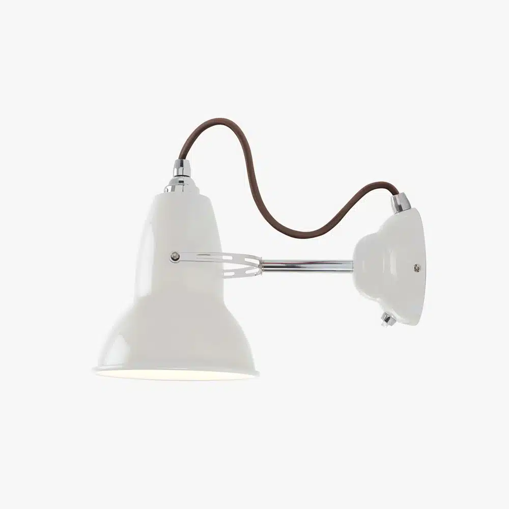 Anglepoise Light - Original 1227 Wall Light Linen White - Linen White Finish - Steel Shade