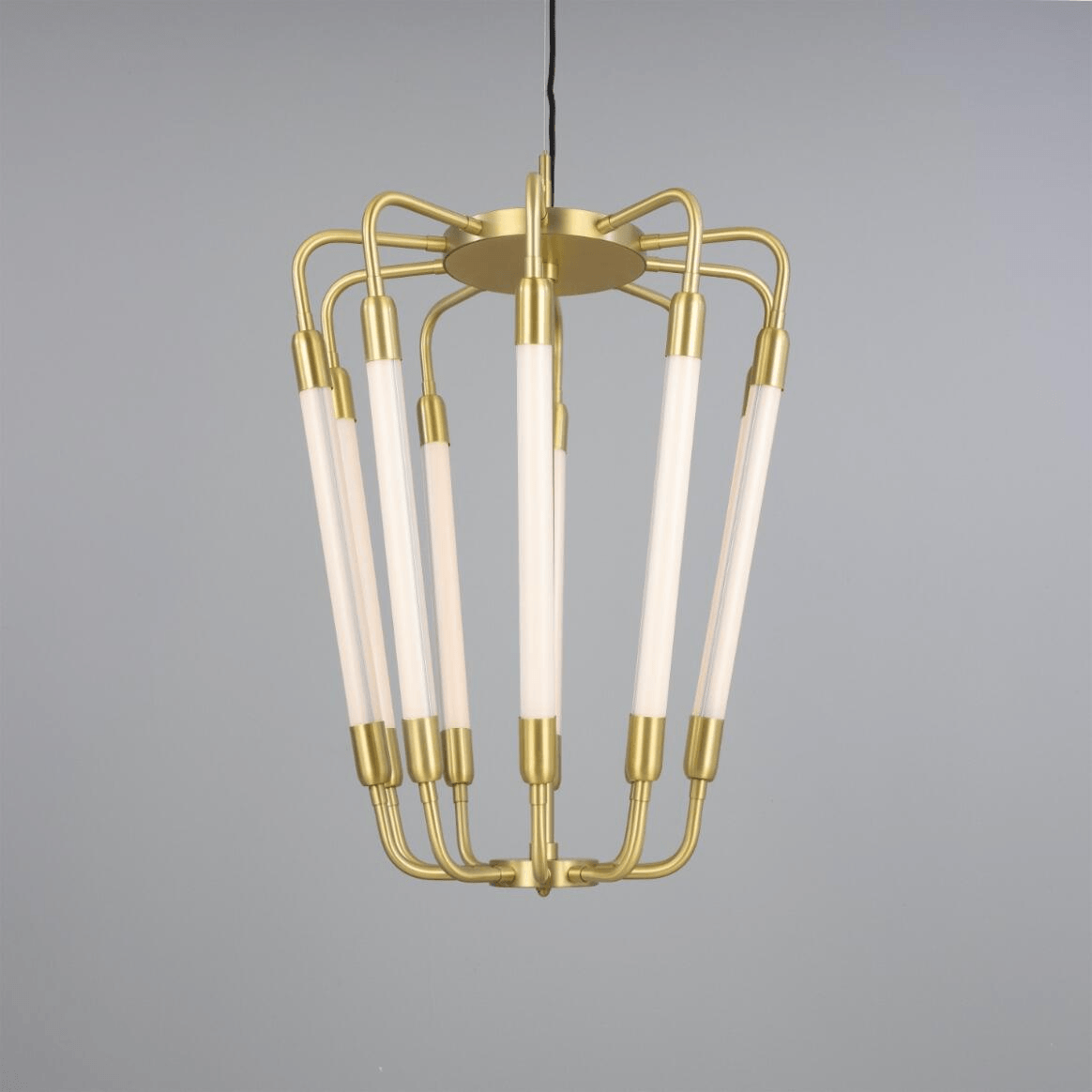 Mullan Jersey Modern Cluster Chandelier - Satin Brass Finish