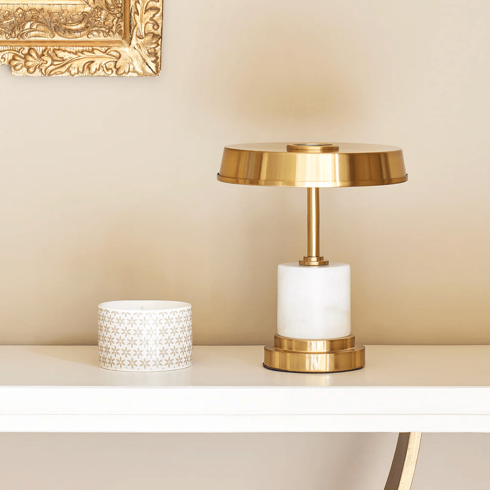 Pooky - Avalar Rechargeable Table Lamp - White Marble