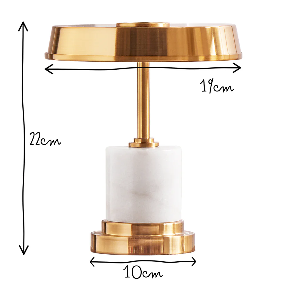 Pooky - Avalar Rechargeable Table Lamp - White Marble