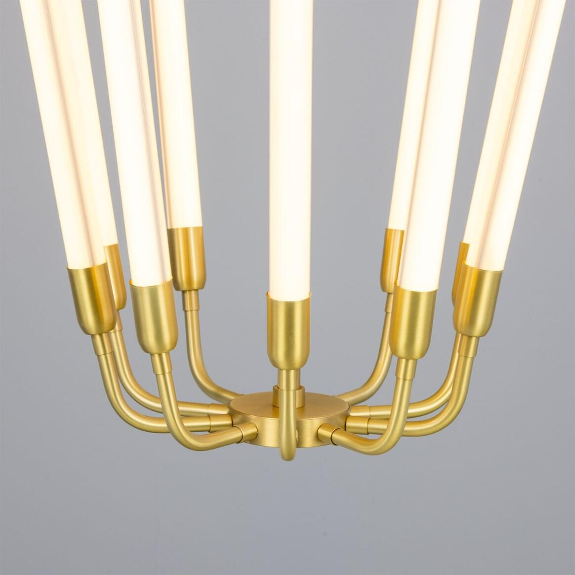 Mullan Jersey Modern Cluster Chandelier - Satin Brass Finish