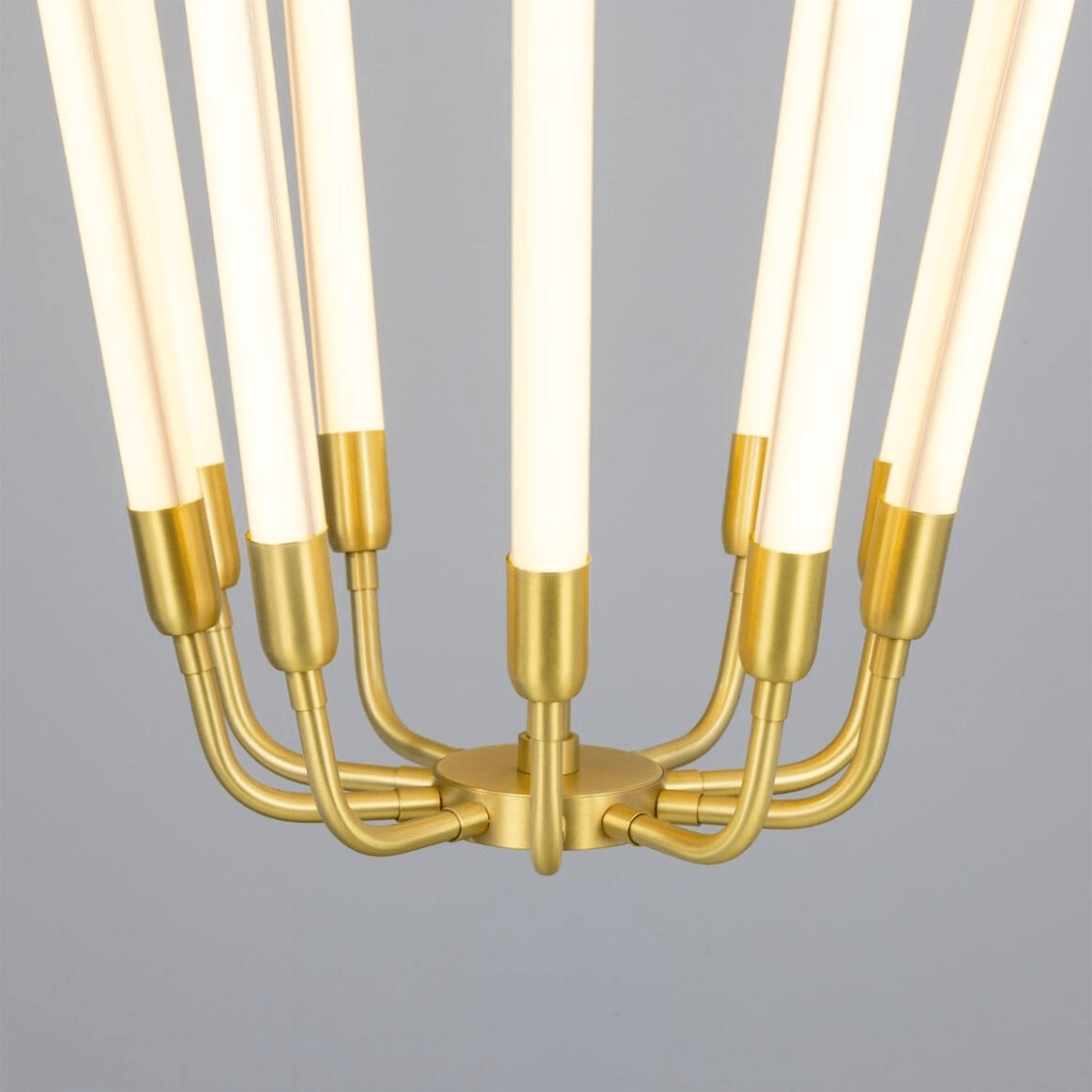 Mullan Jersey Modern Cluster Chandelier - Satin Brass Finish