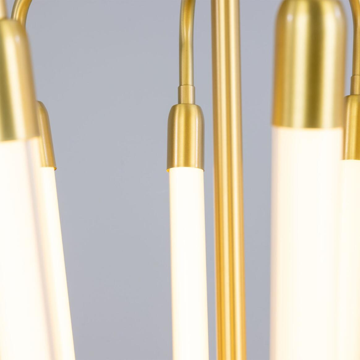 Mullan Jersey Modern Cluster Chandelier - Satin Brass Finish