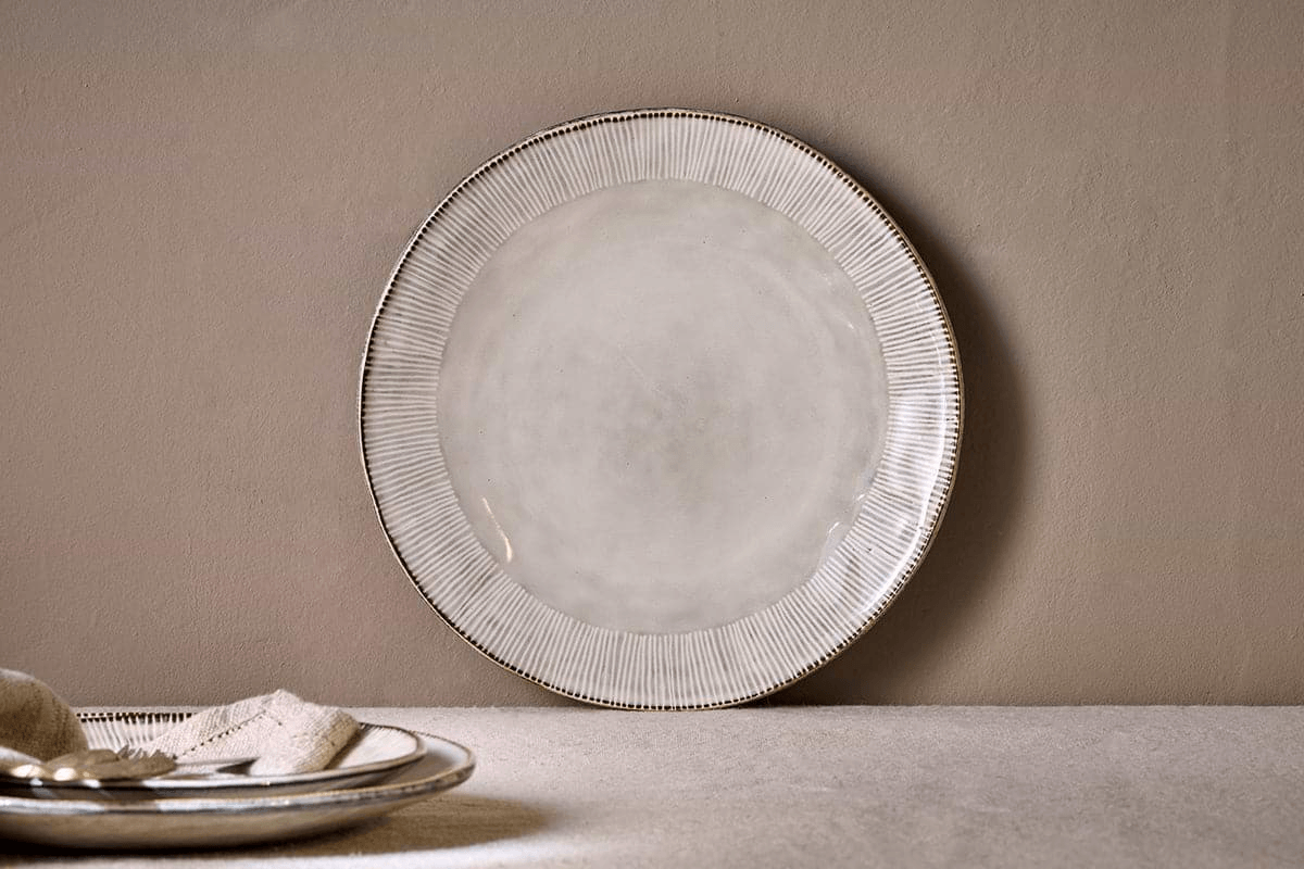 Nkuku - Malia Dinner Plate - Cream