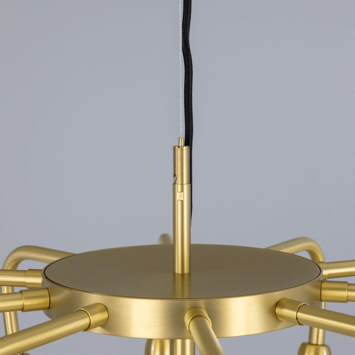 Mullan Jersey Modern Cluster Chandelier - Satin Brass Finish