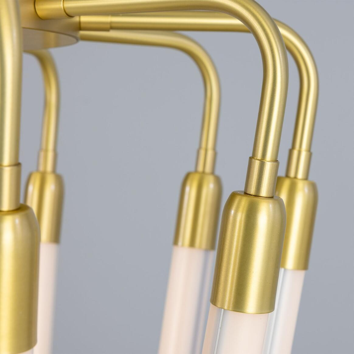 Mullan Jersey Modern Cluster Chandelier - Satin Brass Finish
