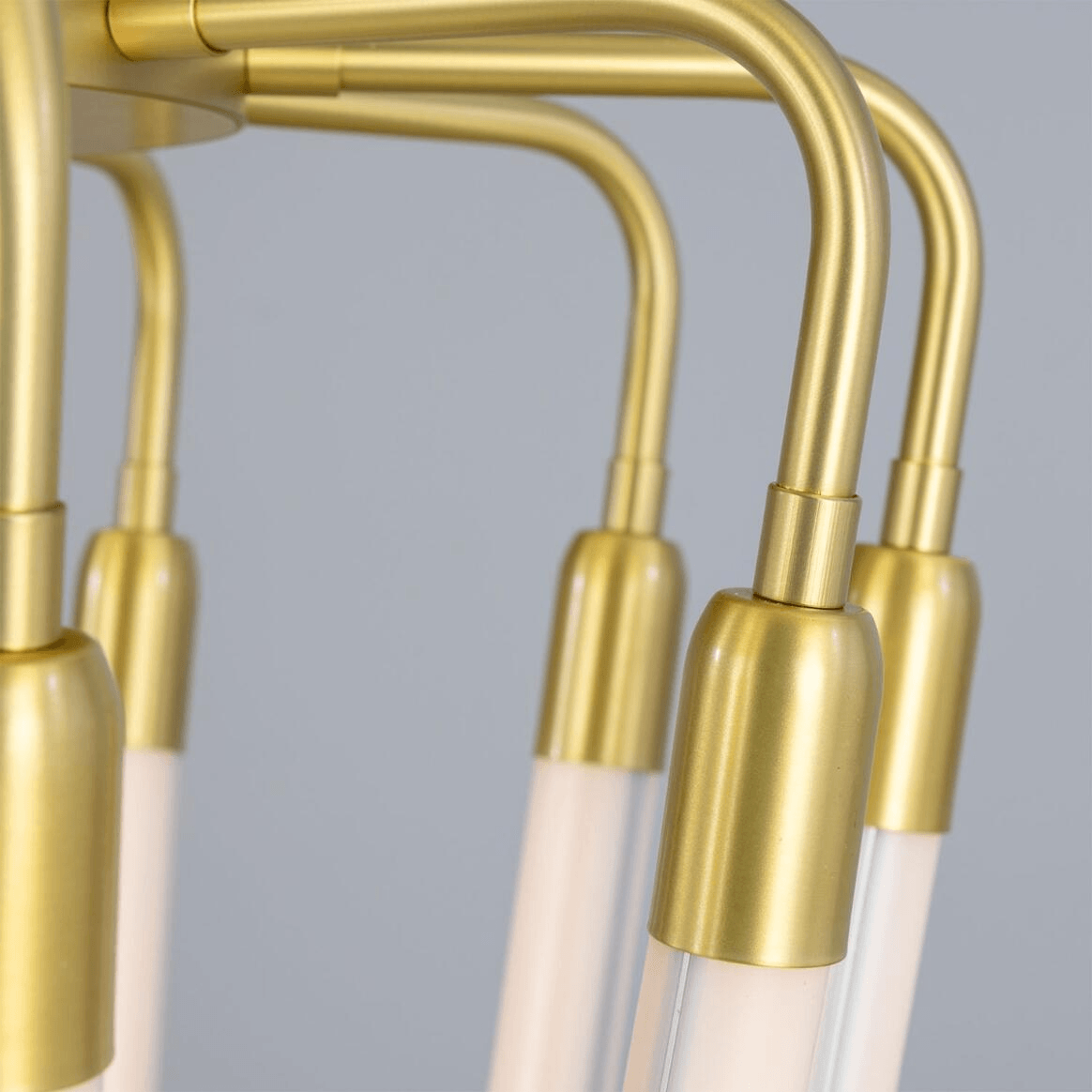 Mullan Jersey Modern Cluster Chandelier - Satin Brass Finish