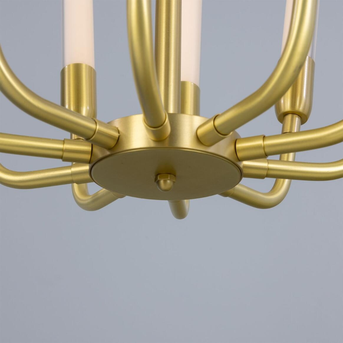 Mullan Jersey Modern Cluster Chandelier - Satin Brass Finish