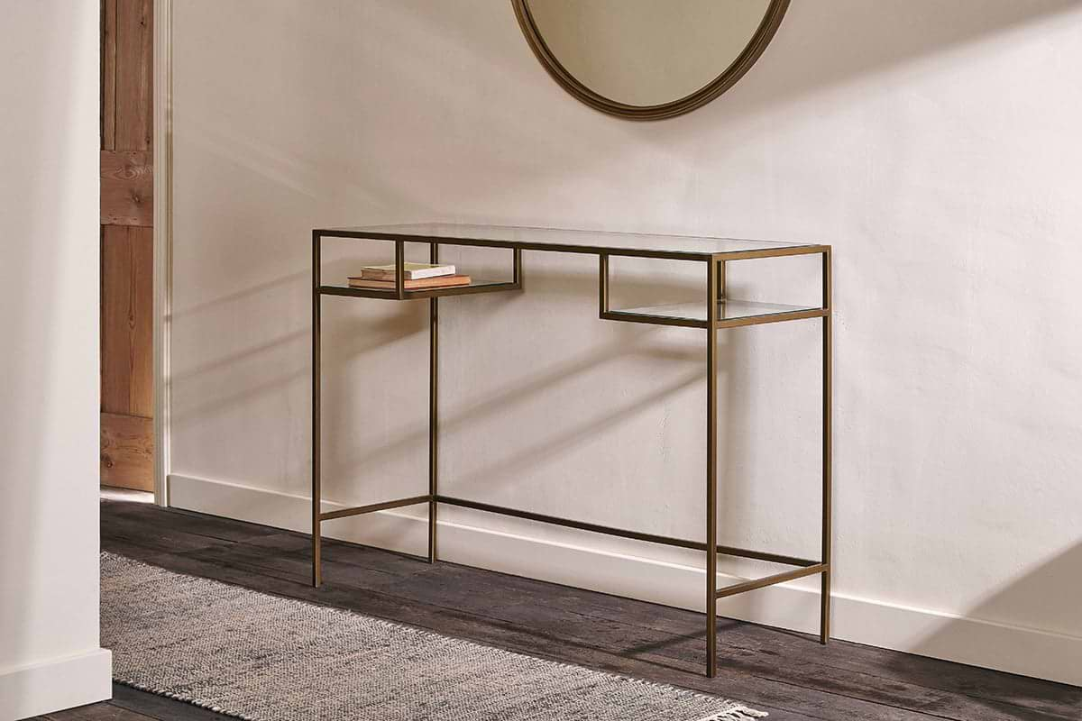 Nkuku - Nakuru Iron & Glass Console Table