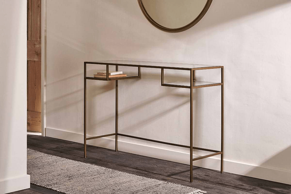 Nkuku - Nakuru Iron & Glass Console Table