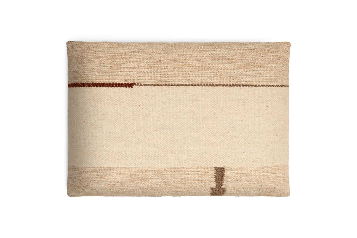 Nkuku - Tamil Wool Cushion Cover - Natural - 60 x 40cm