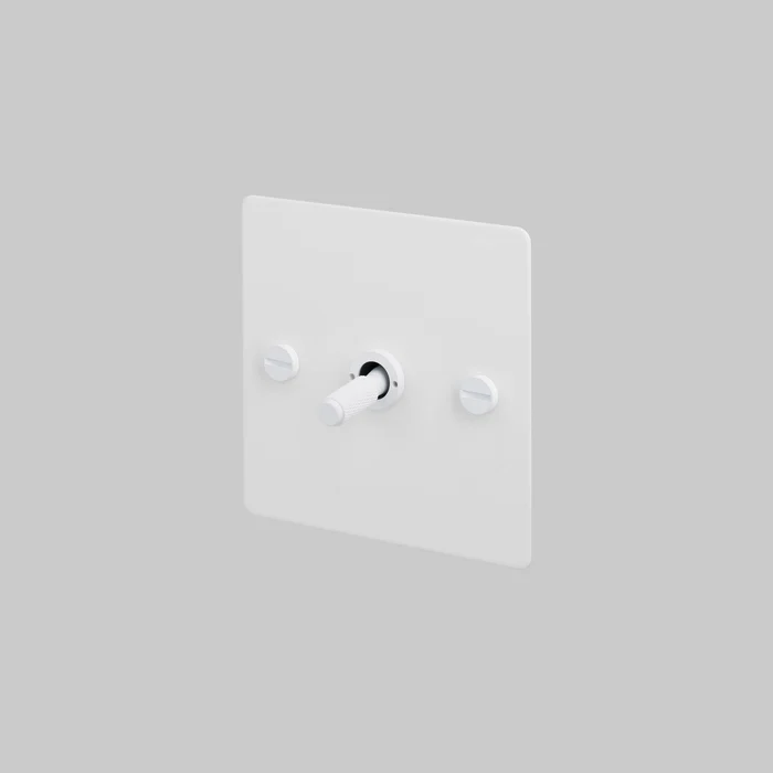 Buster & Punch - 1G Toggle 2-Way Cross Switch - White Finish