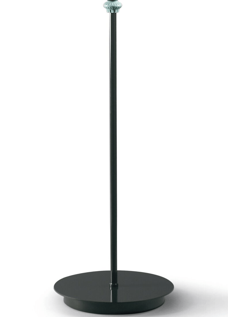 Lladró - Belle de Nuit Floor Lamp II - Black elegant porcelain lamp with sleek design. Perfect for stylish decor.