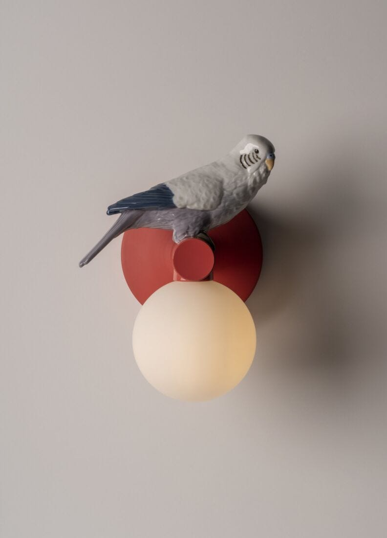 Lladró - Parrot Wall Sconce - Red