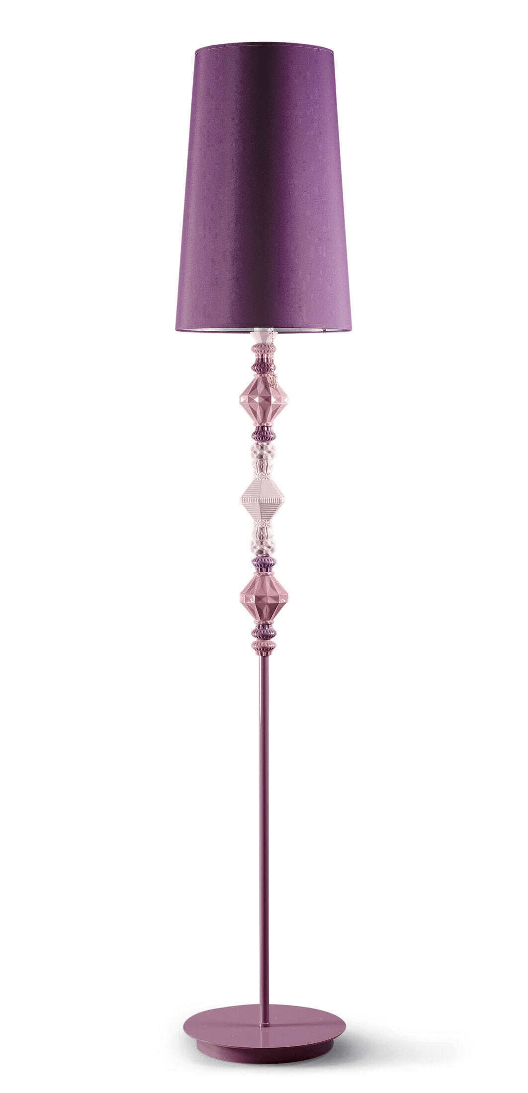 Porcelain Lladro lighting: Lladró - Belle de Nuit Floor Lamp II - Pink.