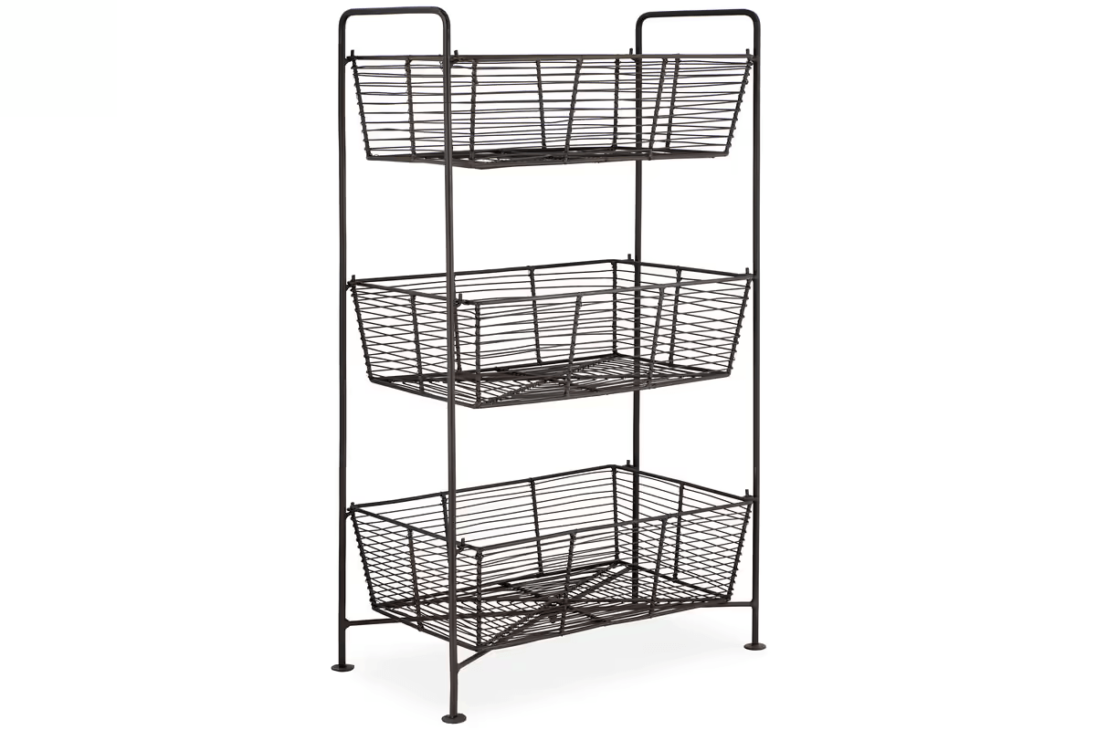 Nkuku - Inkollu Three Tier Storage Stand - Antiqued Brass