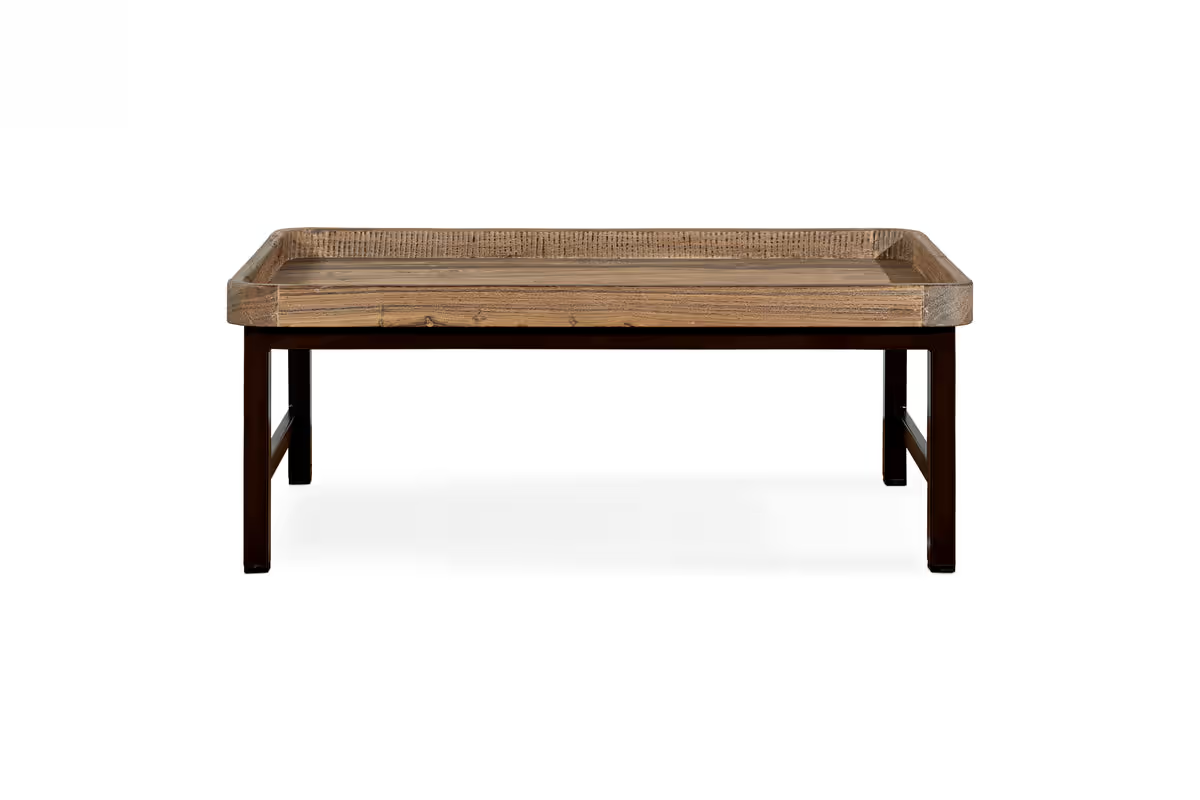 Nkuku - Nisha Reclaimed Wood & Iron Coffee Table - Natural