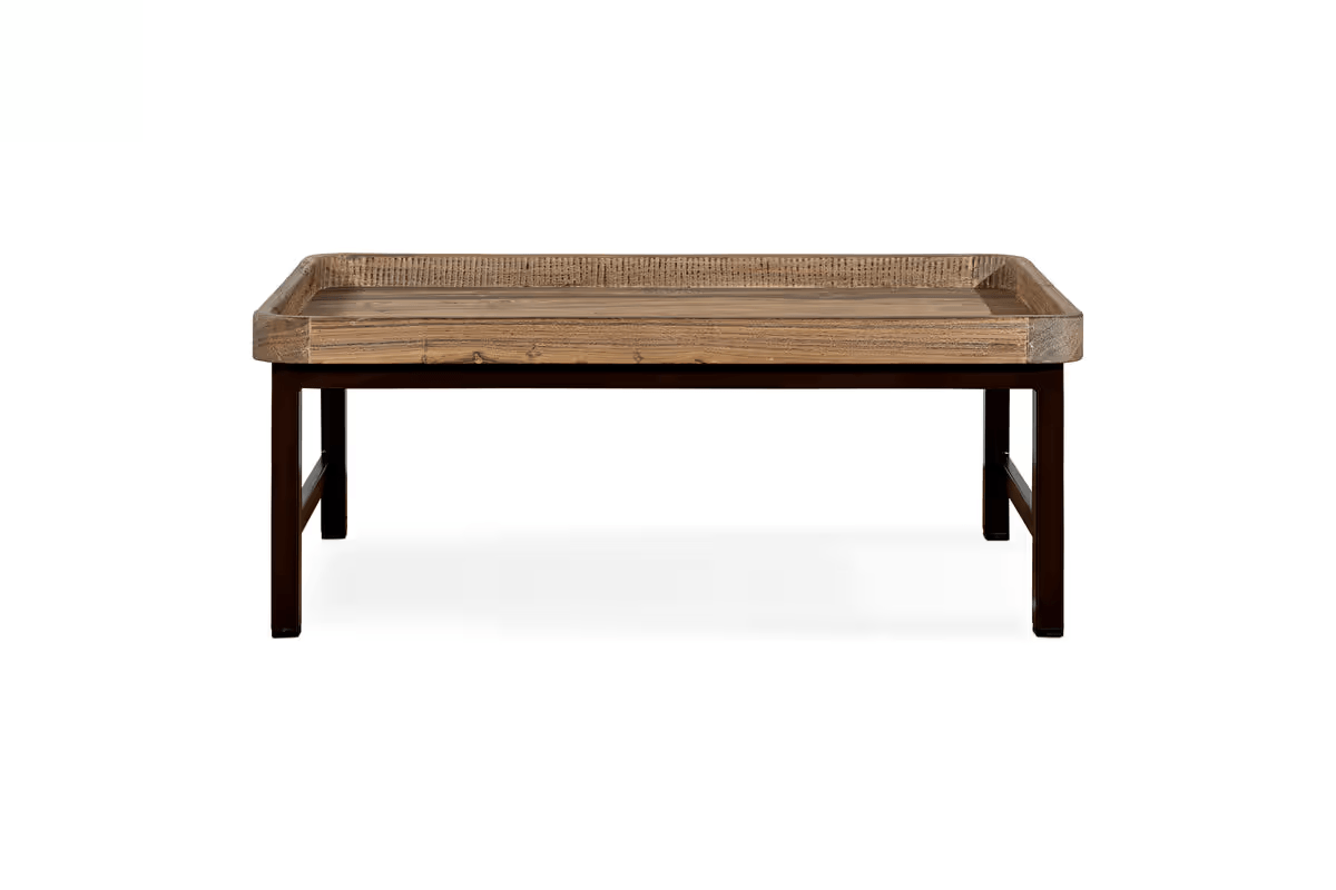 Nkuku - Nisha Reclaimed Wood & Iron Coffee Table - Natural